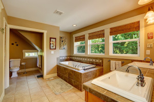 Beautirul Bathroom With Windows